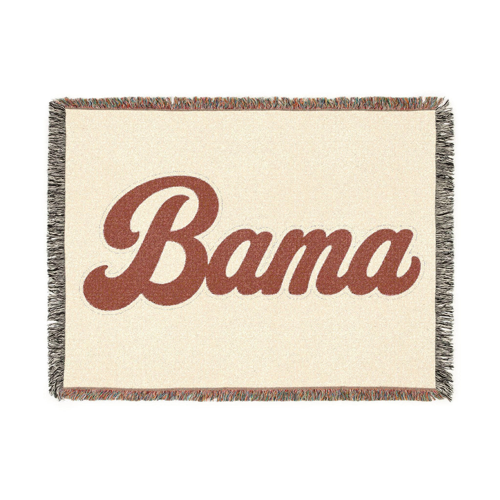 Bama script logo Woven Blanket | collegiate throw, team name tapestry