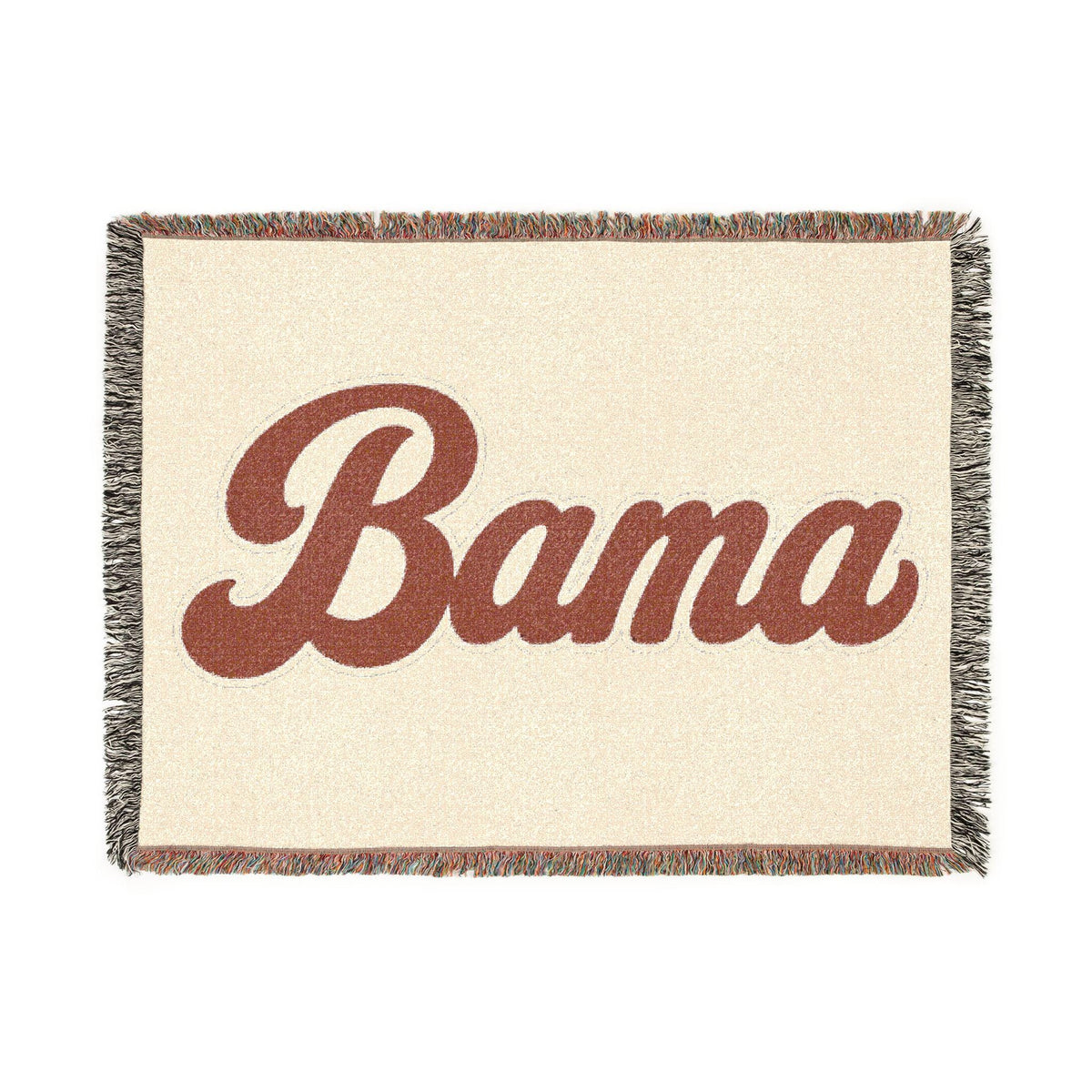 Bama script logo Woven Blanket | collegiate throw, team name tapestry