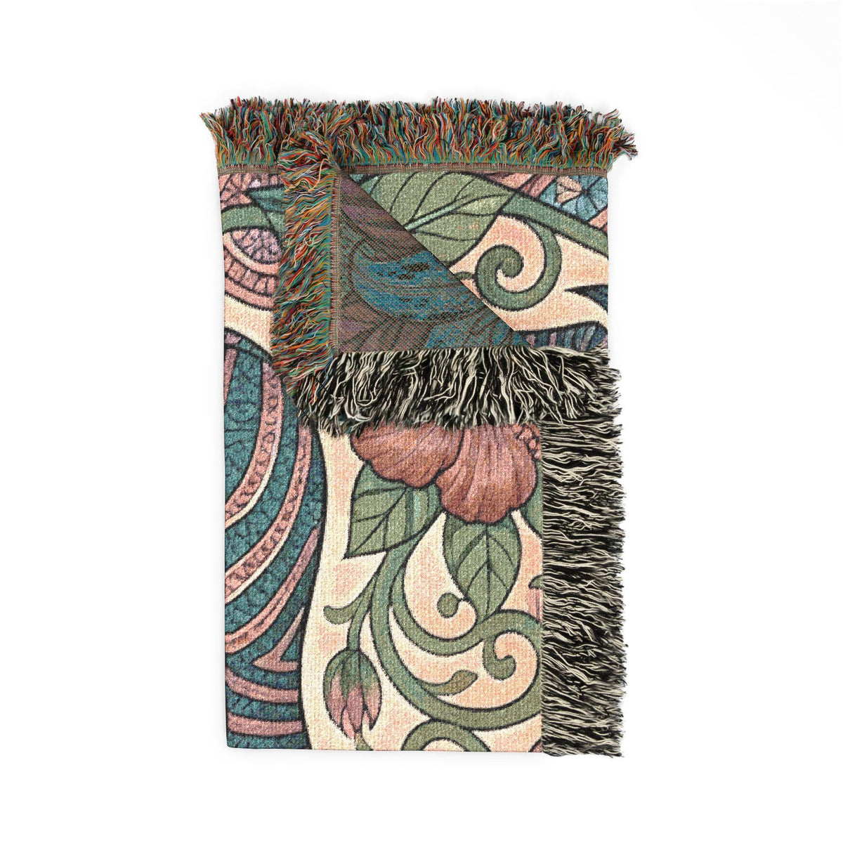 Zebra Floral Tapestry Woven Blanket | Horse Striped Animal Throw