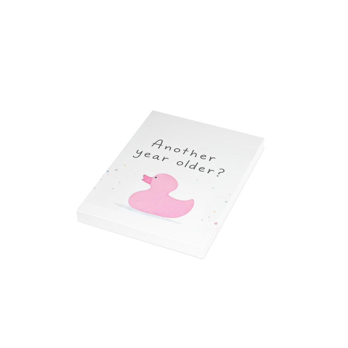 Pink Rubber Duck Birthday Card | Funny Another Year Older Greeting Card