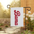 Alabama Script Garden Flag | Vertical Crimson Script Yard Banner