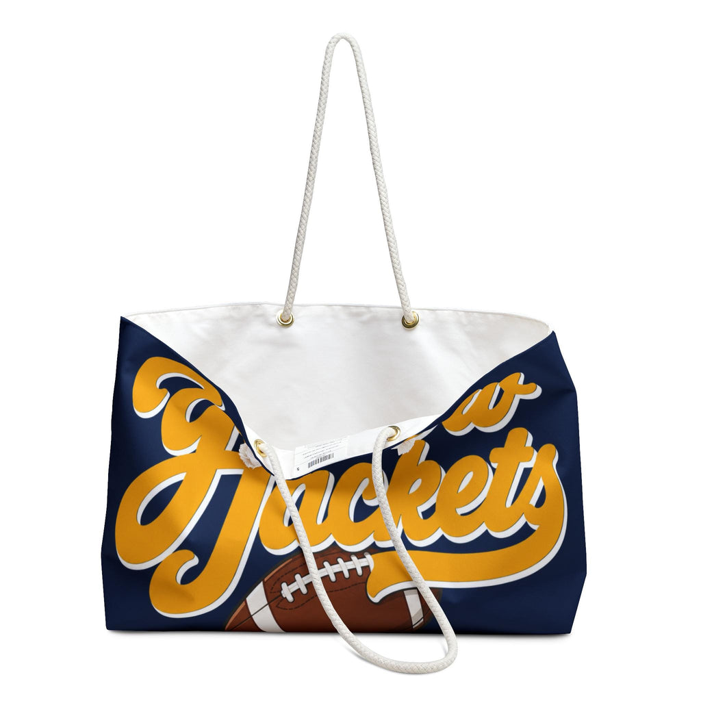 Yellow Jackets Football Script Weekender bag | Team Sports Travel Tote