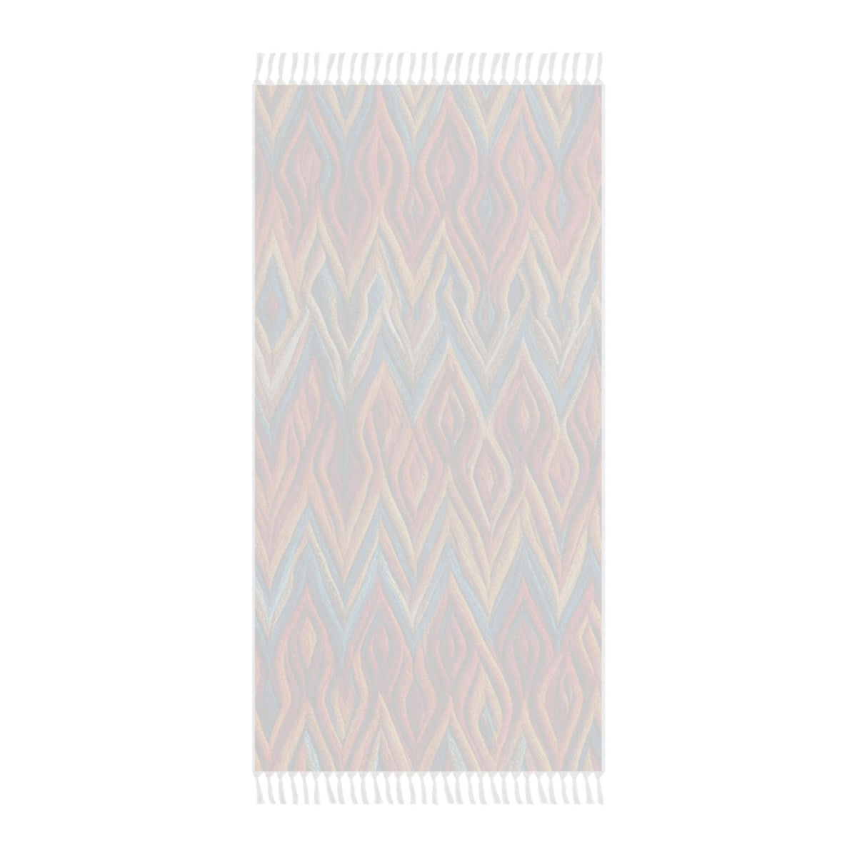 Woven Beach Towel | Ikat Pattern, Tassel Fringe, Polyester, Quick Dry
