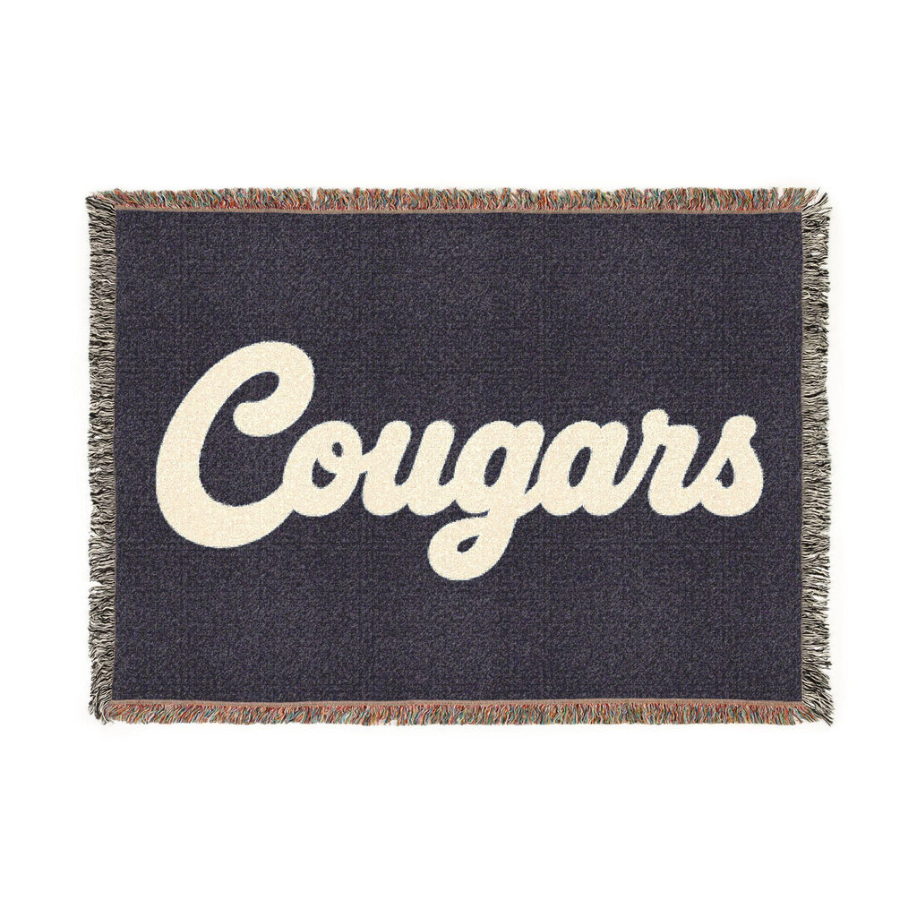 Cougars Script Logo Woven Blanket | Team Pride Throw