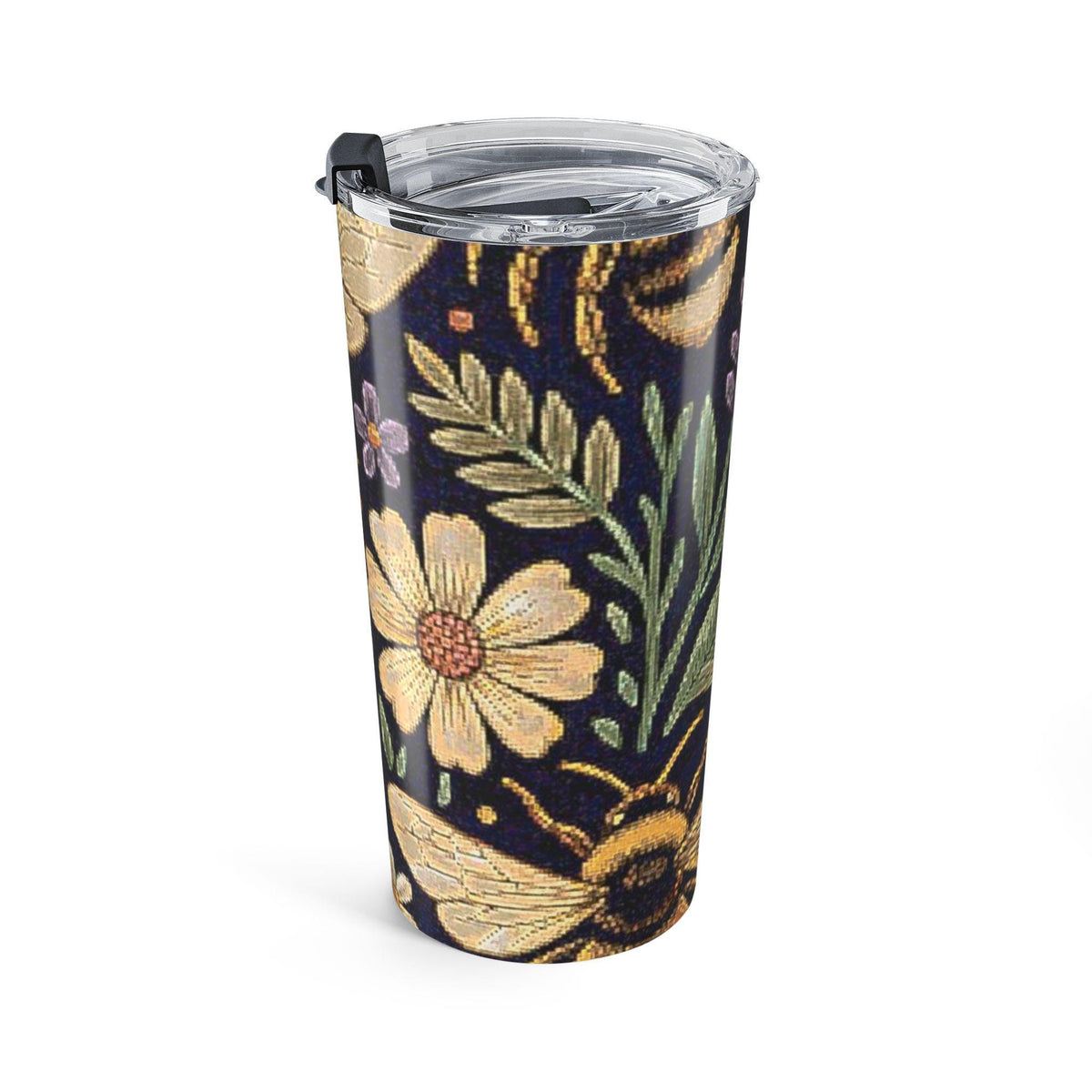 Bumblebee Lavender Floral Tumbler 20oz | Bee Garden Stainless Tumbler