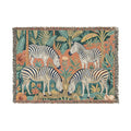 Zebra Safari Tapestry Woven Blanket | Animal Jungle Throw, Boho Home Décor