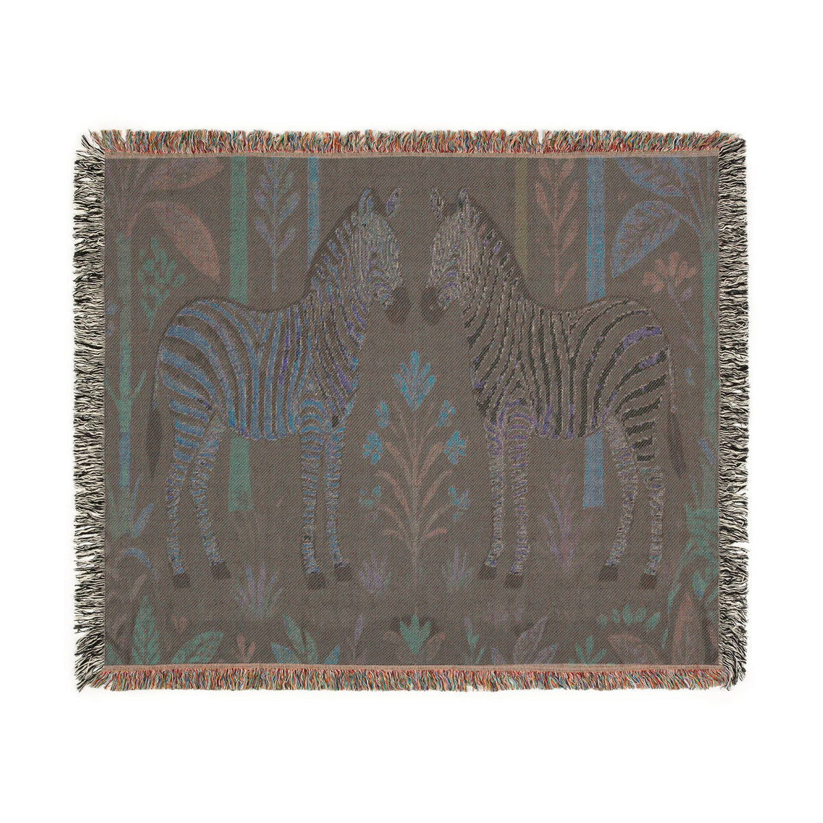 Zebra Tapestry Woven Blanket | Boho Safari Animal Throw
