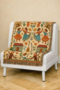 Folk Dance Pattern Woven Blanket | Southwestern House and Guitar Throw