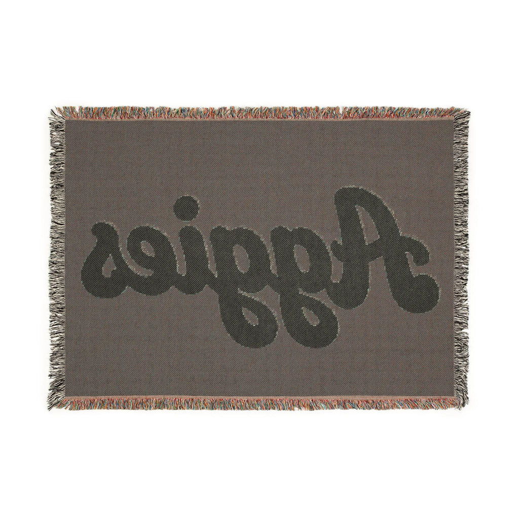 Aggies Script Woven Blanket | Retro Team Lettering, Maroon Cream