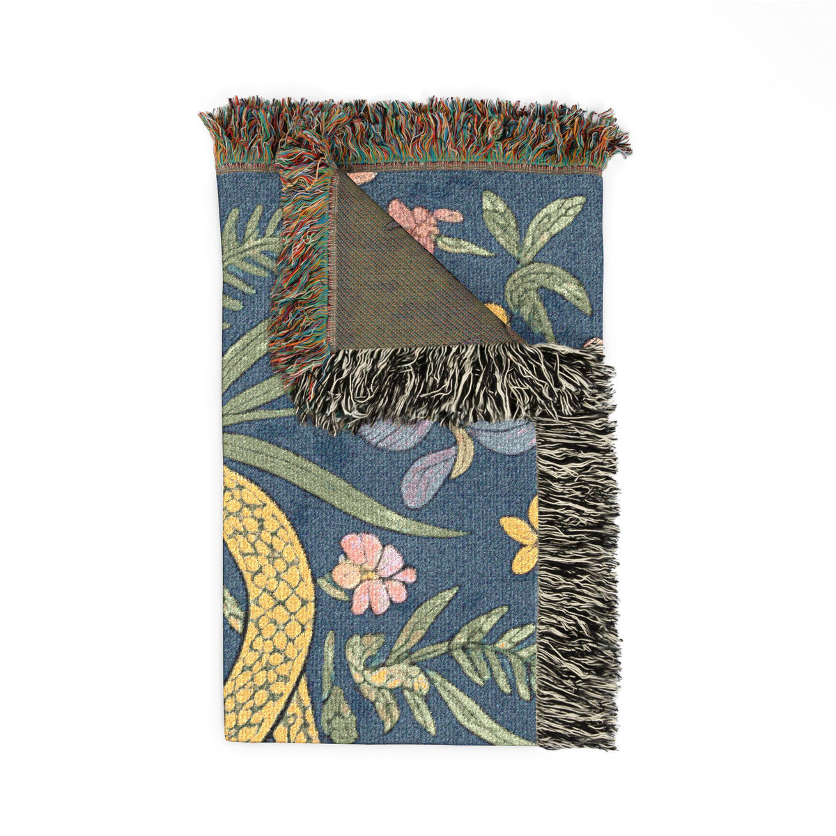 Floral Infinity Knot Woven Blanket | Boho Tapestry Throw