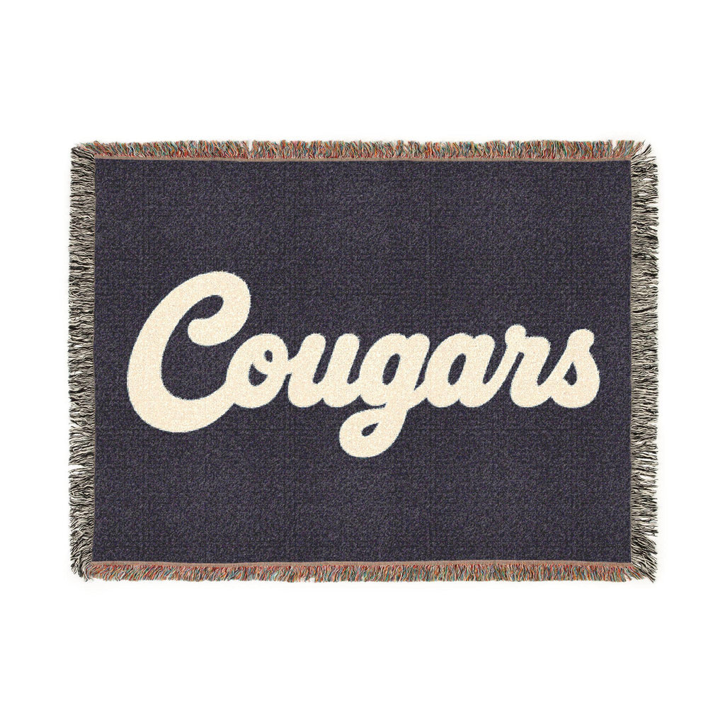 Cougars Script Logo Woven Blanket | Team Pride Throw