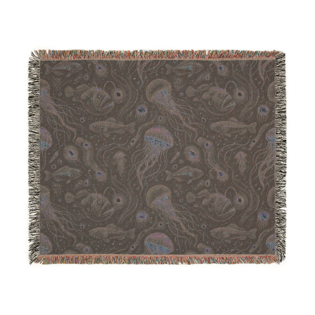 Jellyfish Night Sky Woven Blanket | Ocean Constellation Throw
