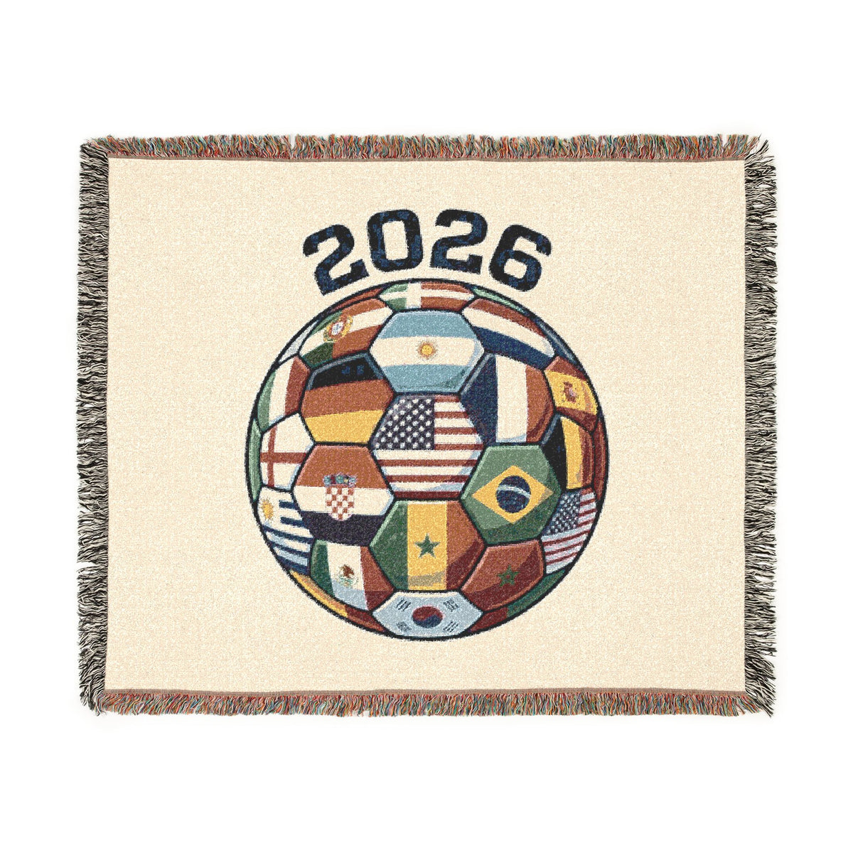2026 World Soccer Tournament Woven Blanket | Soccer Championship Throw