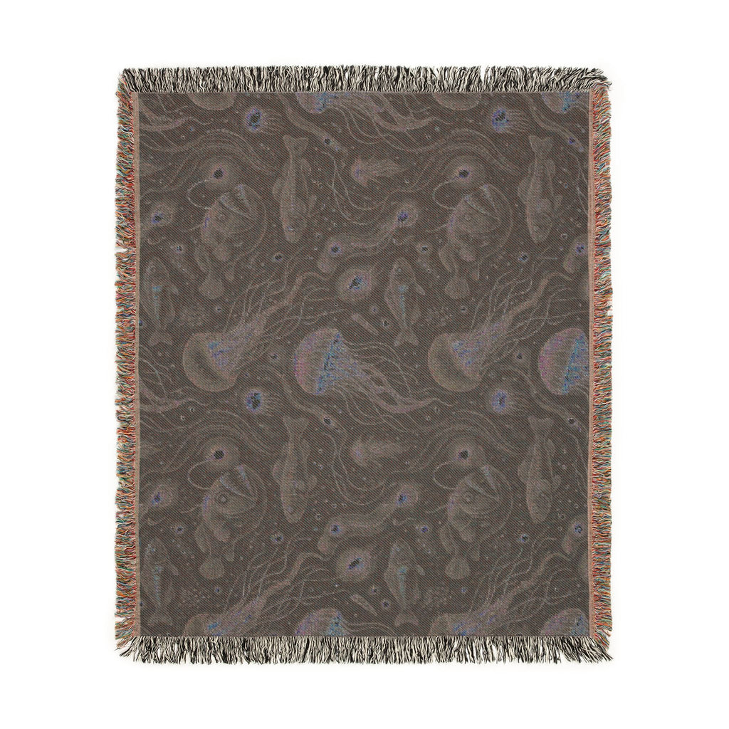 Jellyfish Night Sky Woven Blanket | Ocean Constellation Throw
