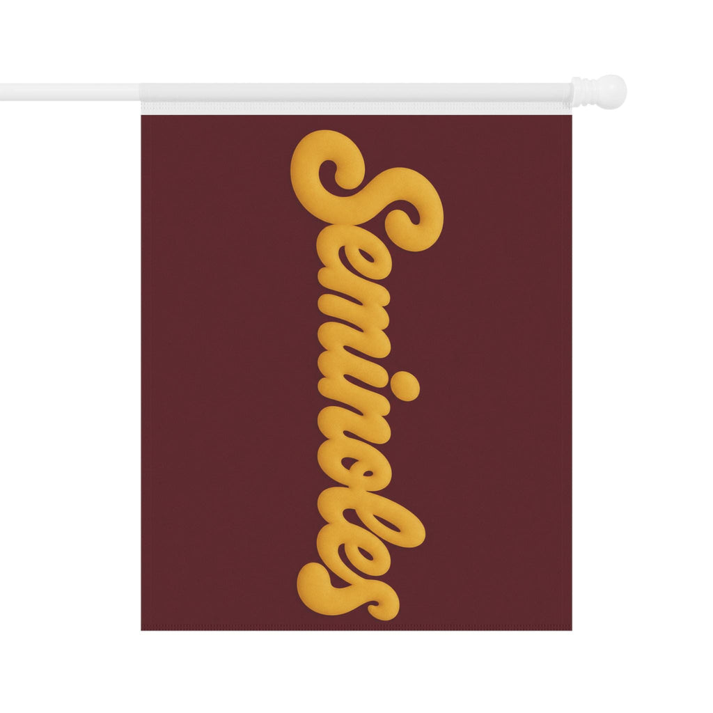 Seminoles Vertical Script Garden Flag | House Banner, Garnet Gold