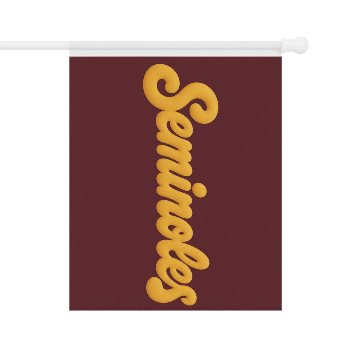 Seminoles Vertical Script Garden Flag | House Banner, Garnet Gold