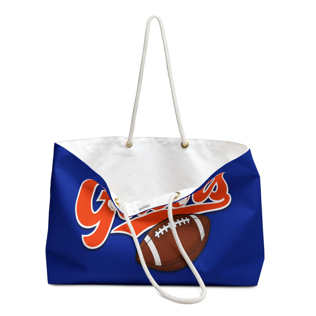 Gators Football Weekender Bag | Large Travel Tote, Blue Orange