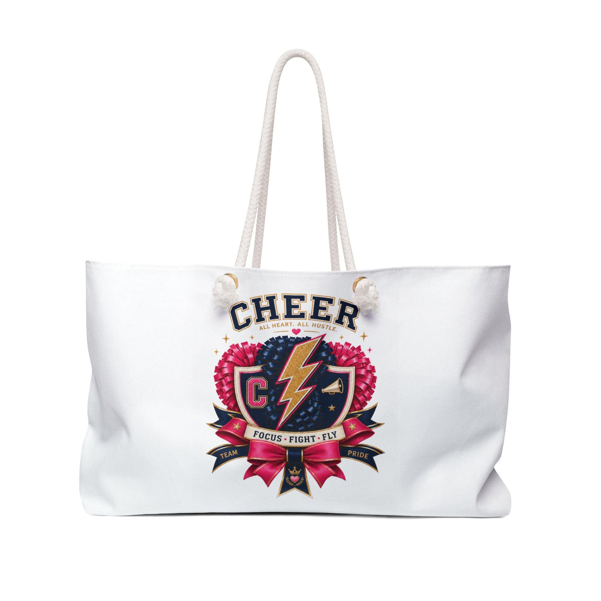 Cheer Lightning Crest Weekender Bag | Cheerleading Logo Tote