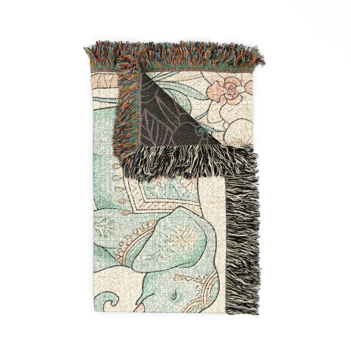 Boho Elephant Tapestry Woven Blanket | Jungle Safari Throw