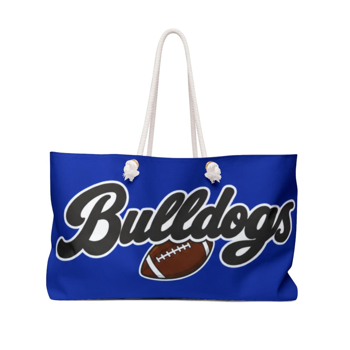 Bulldogs Football Weekender Bag | Red Black/Royal Blue Team Sports Tote