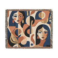 Modern Woven Blanket, Geometric Throw | Cozy Living Room Decor