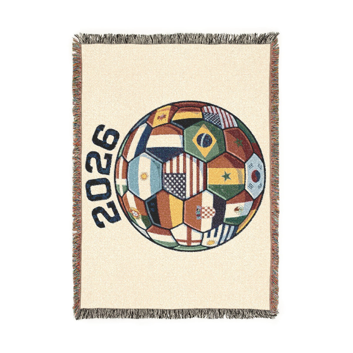 2026 World Soccer Tournament Woven Blanket | Soccer Championship Throw