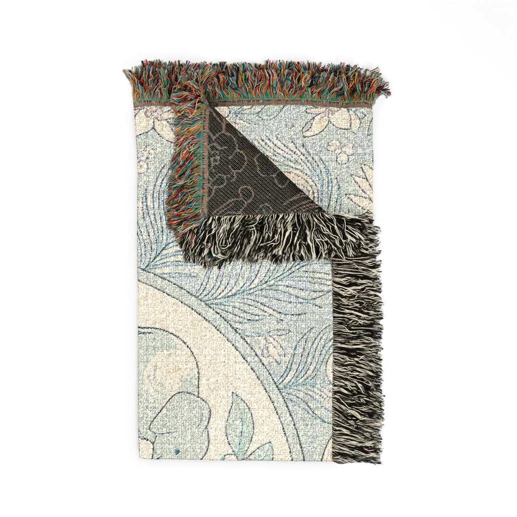 Elephant Medallion Woven Blanket | Boho Floral Throw