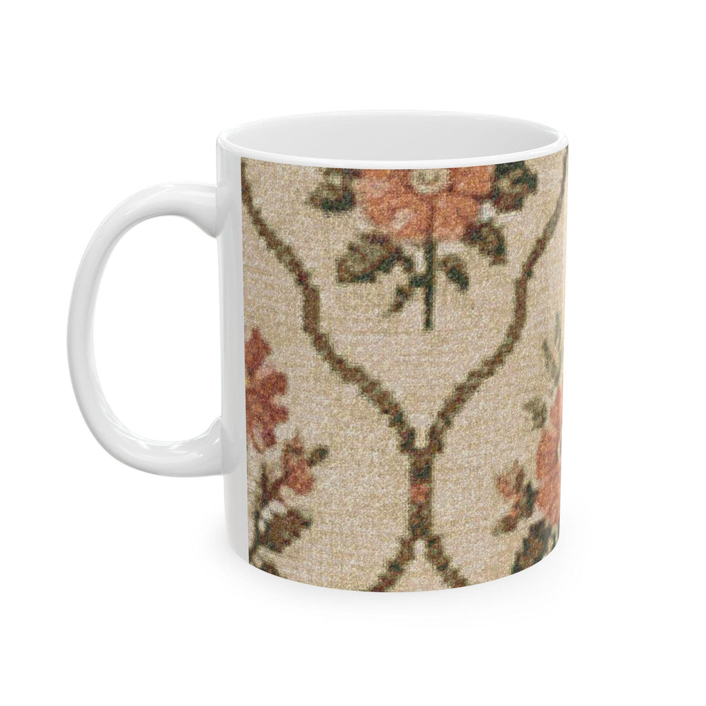 Vintage Floral Pattern Mug | Persian Rug Inspired Ceramic Mug