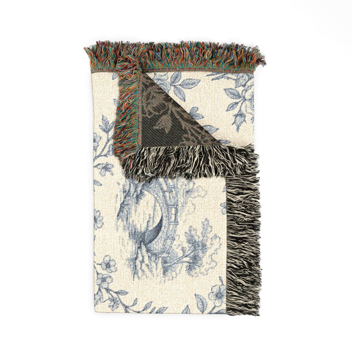 Toile Pattern Woven Blanket | Classic Scenic Toile Throw