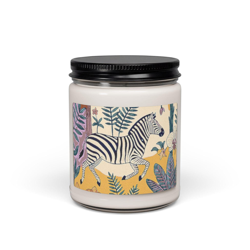 Zebra Jungle Illustration Candle | Soy Candle, 9oz