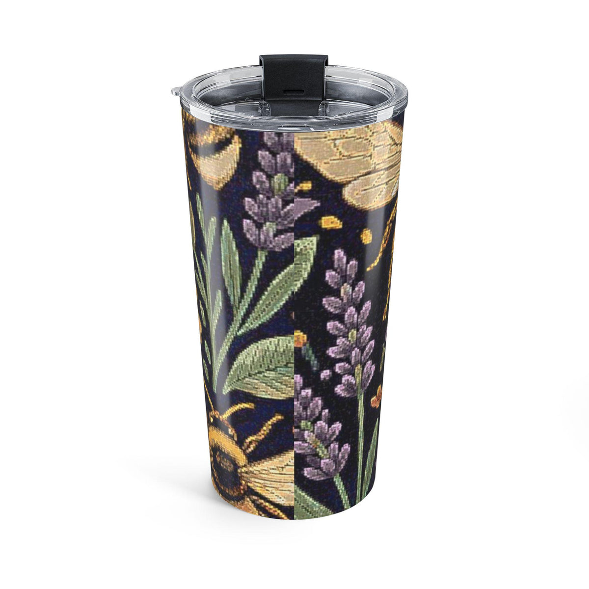 Bumblebee Lavender Floral Tumbler 20oz | Bee Garden Stainless Tumbler