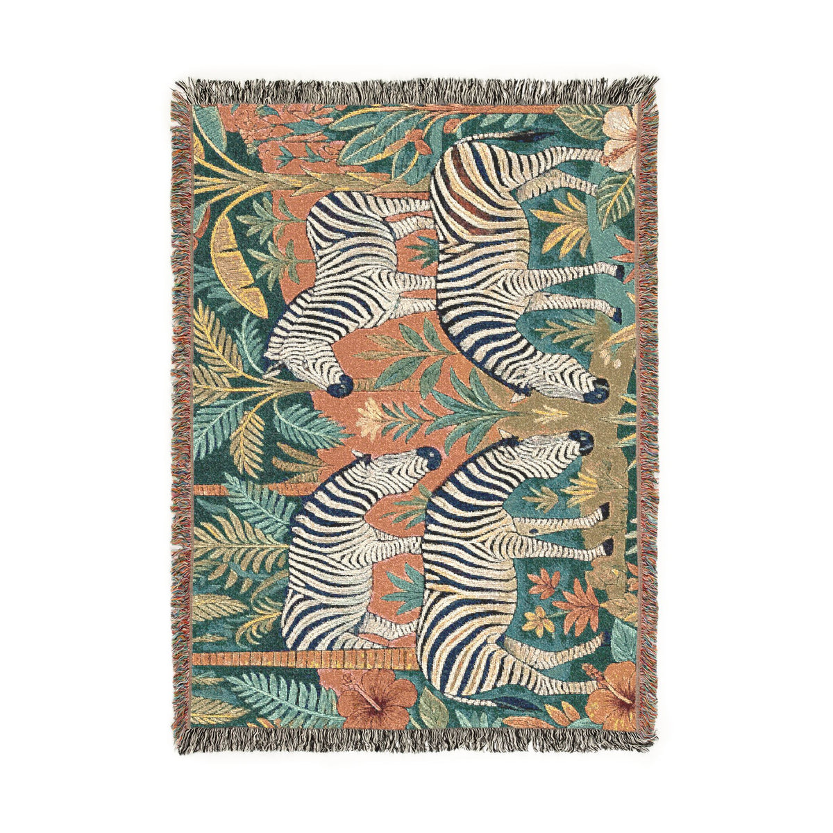 Zebra Safari Tapestry Woven Blanket | Animal Jungle Throw, Boho Home Décor
