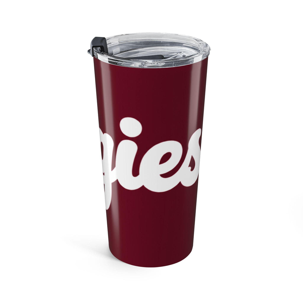 Aggies Script Tumbler 20oz | Maroon White Logo Travel Cup