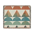 Southwest Geo Pattern Woven Blanket | Pyramid Arc Throw, Earth Tones