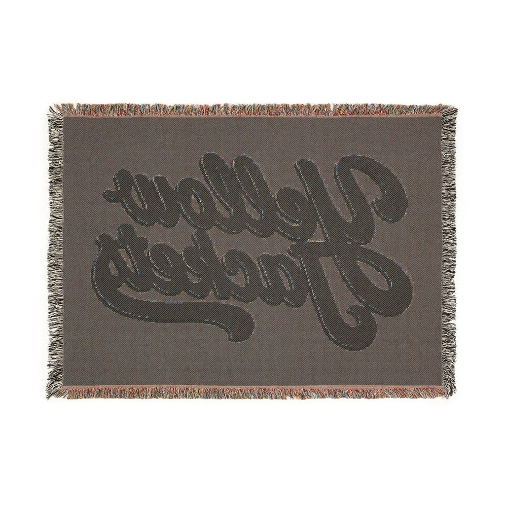 Yellow Jackets Script Logo Woven Blanket | Team Spirit Throw