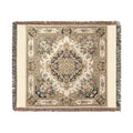 Baroque Floral Woven Blanket | Elegant Vintage Ornamental Throw