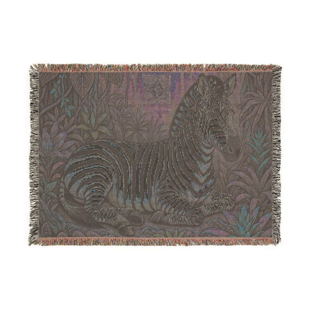 Zebra Jungle Botanical Throw