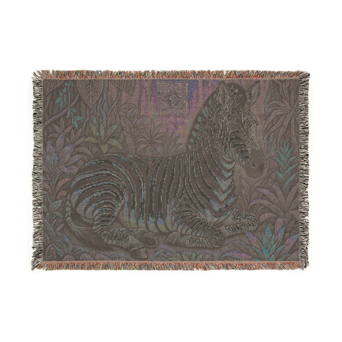 Zebra Jungle Botanical Throw