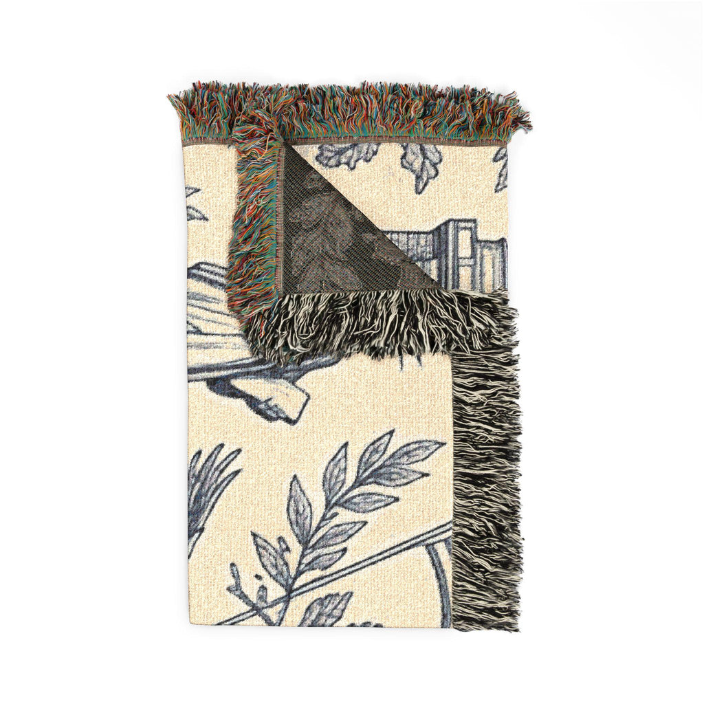 Patriotic Icons Woven Blanket | Statue of Liberty, Eagle, Capitol, USA Throw