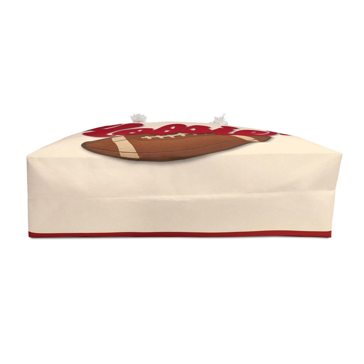 Hoosiers Football Weekender Bag | Red Cream Canvas Tote