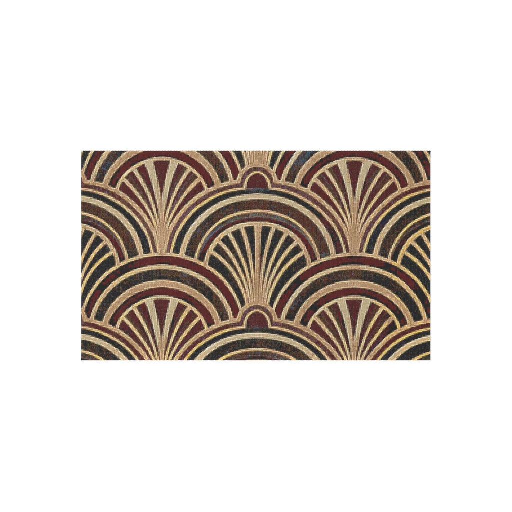 Art Deco Fan Pattern Outdoor Rug | Geometric Entryway Doormat