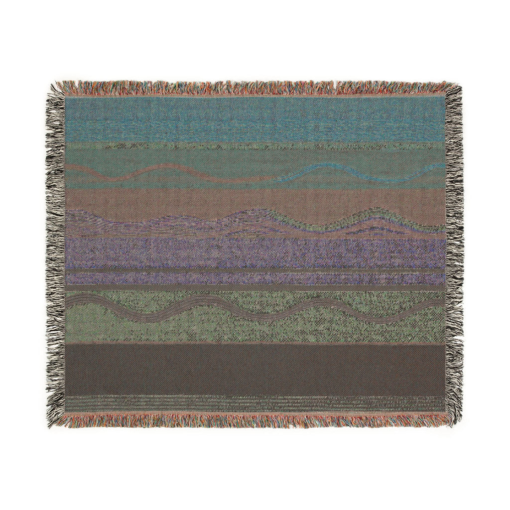 Southwestern Stripes Woven Blanket | Aztec Wave Pattern, Boho Throw