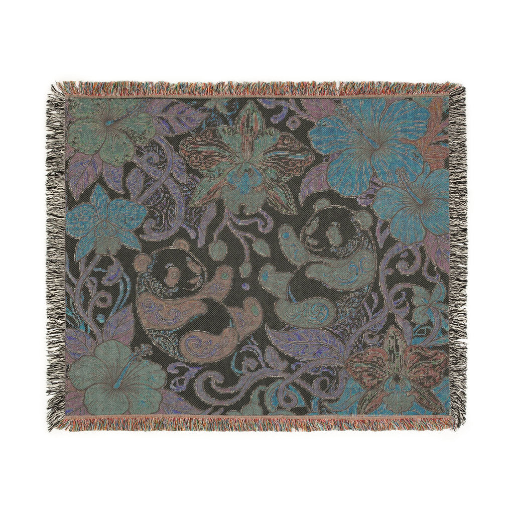 Tropical Panda Bear Woven Blanket I Animal Throw