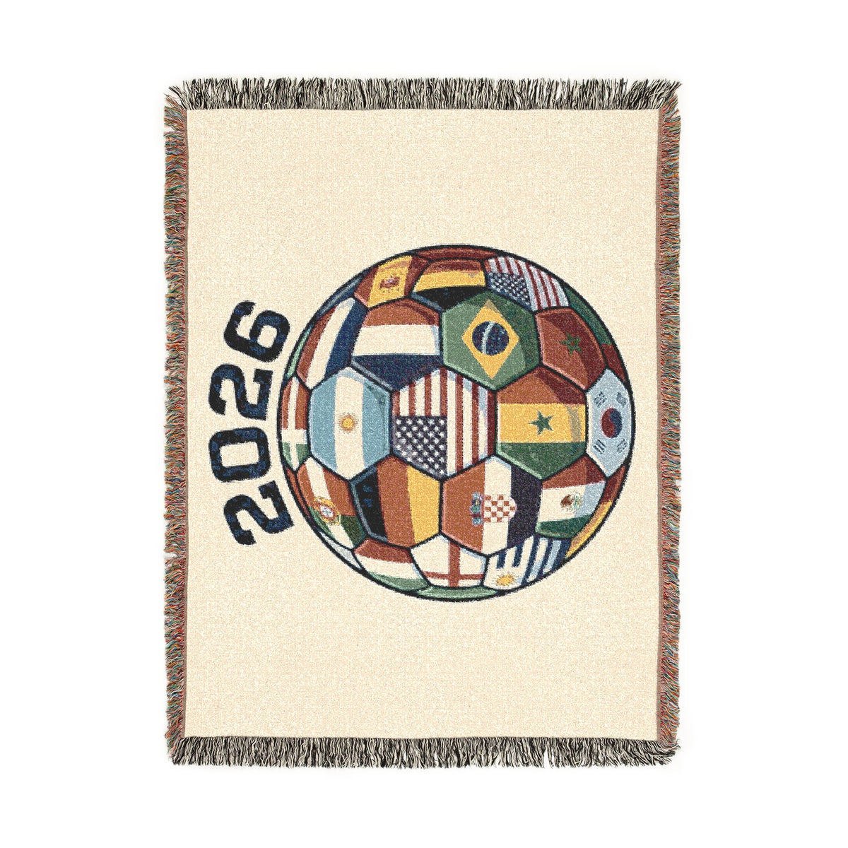2026 World Soccer Tournament Woven Blanket | Soccer Championship Throw