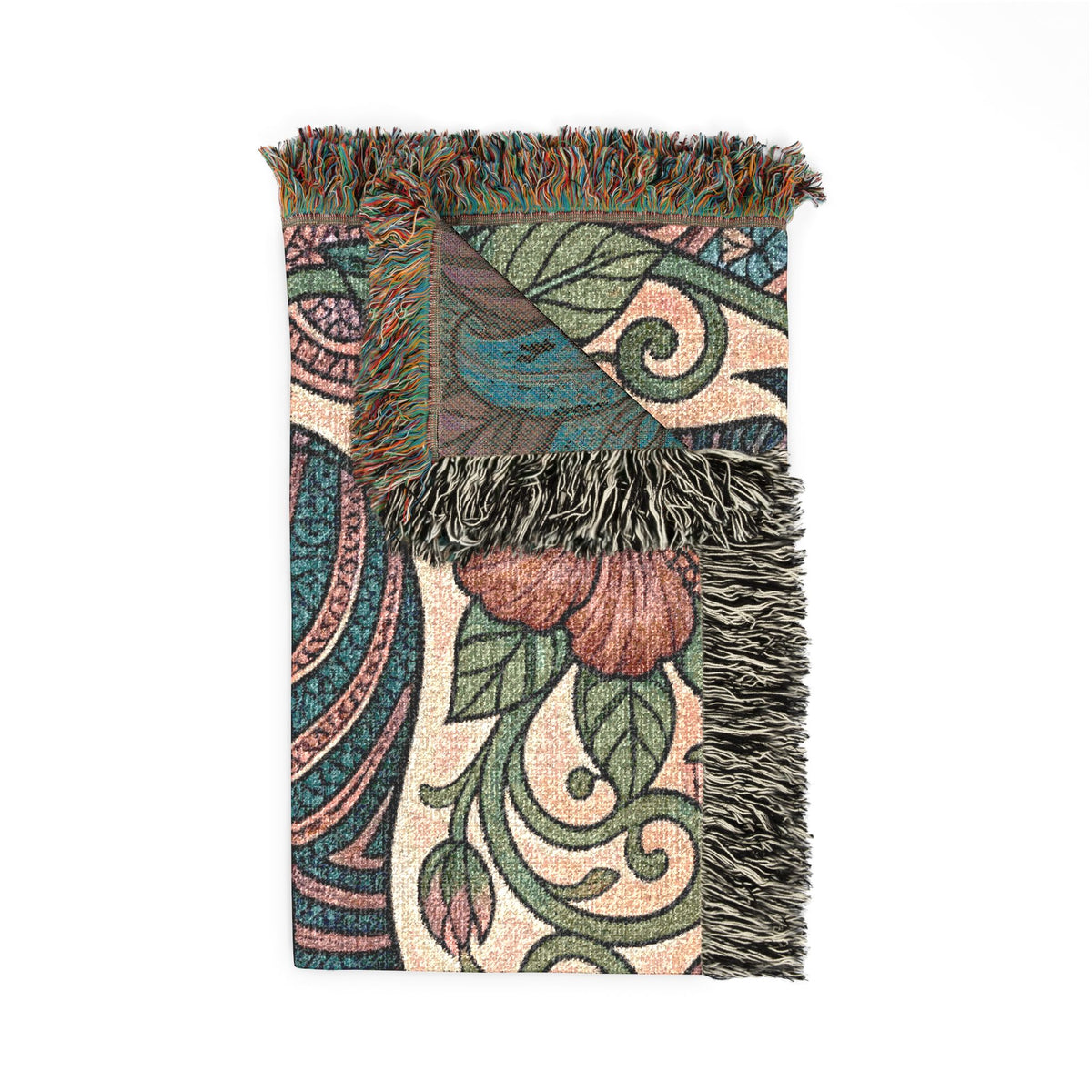 Zebra Floral Tapestry Woven Blanket | Horse Striped Animal Throw