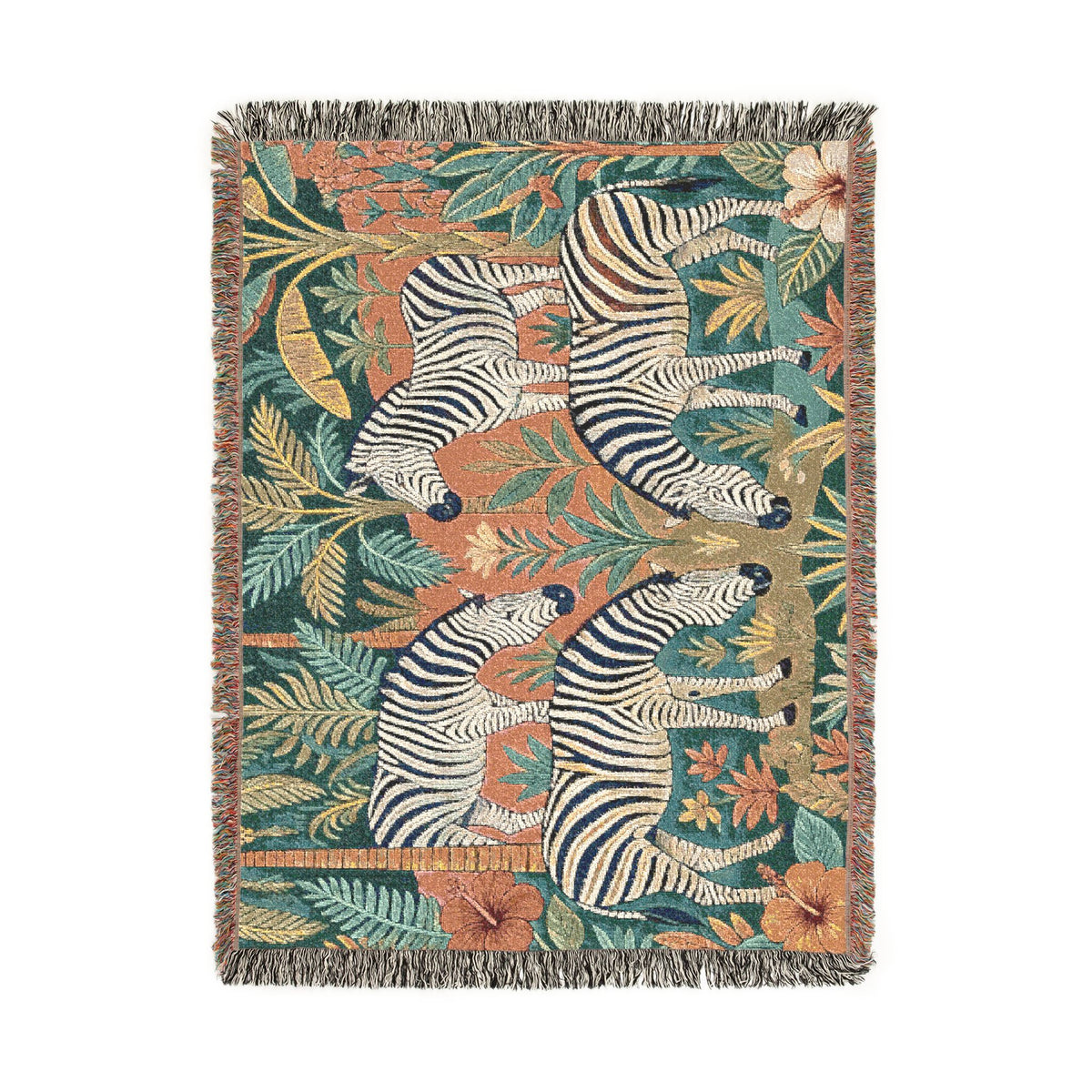 Zebra Safari Tapestry Woven Blanket | Animal Jungle Throw, Boho Home Décor