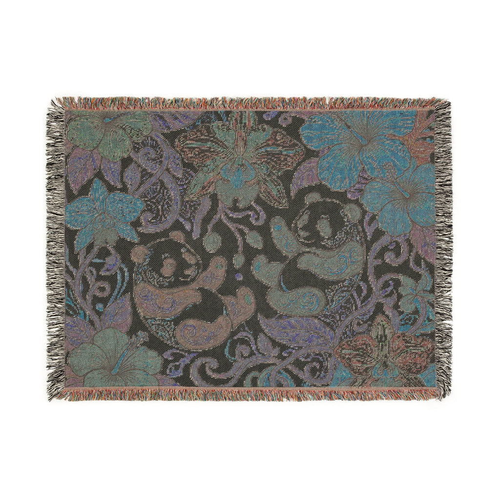 Tropical Panda Bear Woven Blanket I Animal Throw