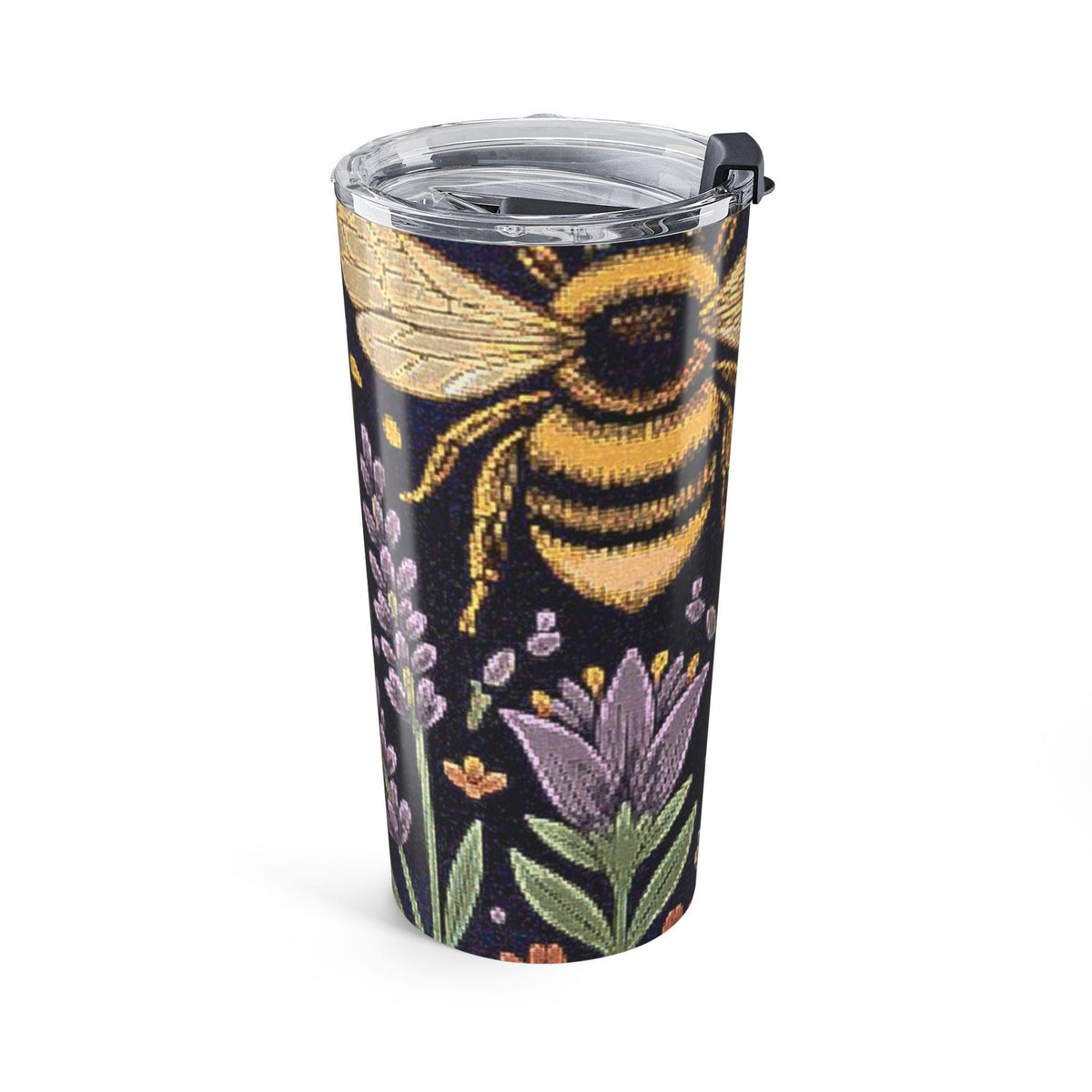 Bumblebee Lavender Floral Tumbler 20oz | Bee Garden Stainless Tumbler