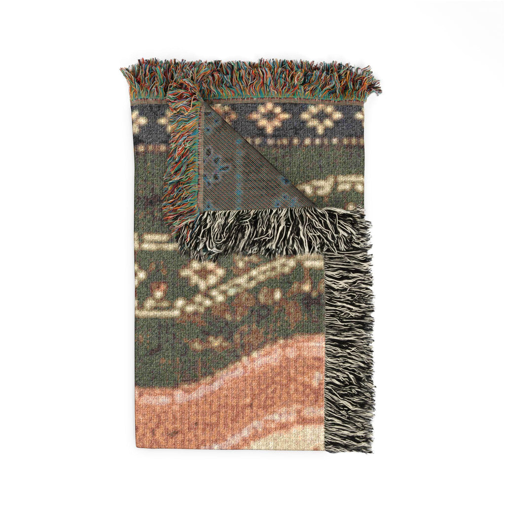 Southwestern Wave Pattern Woven Blanket | Boho Aztec Throw