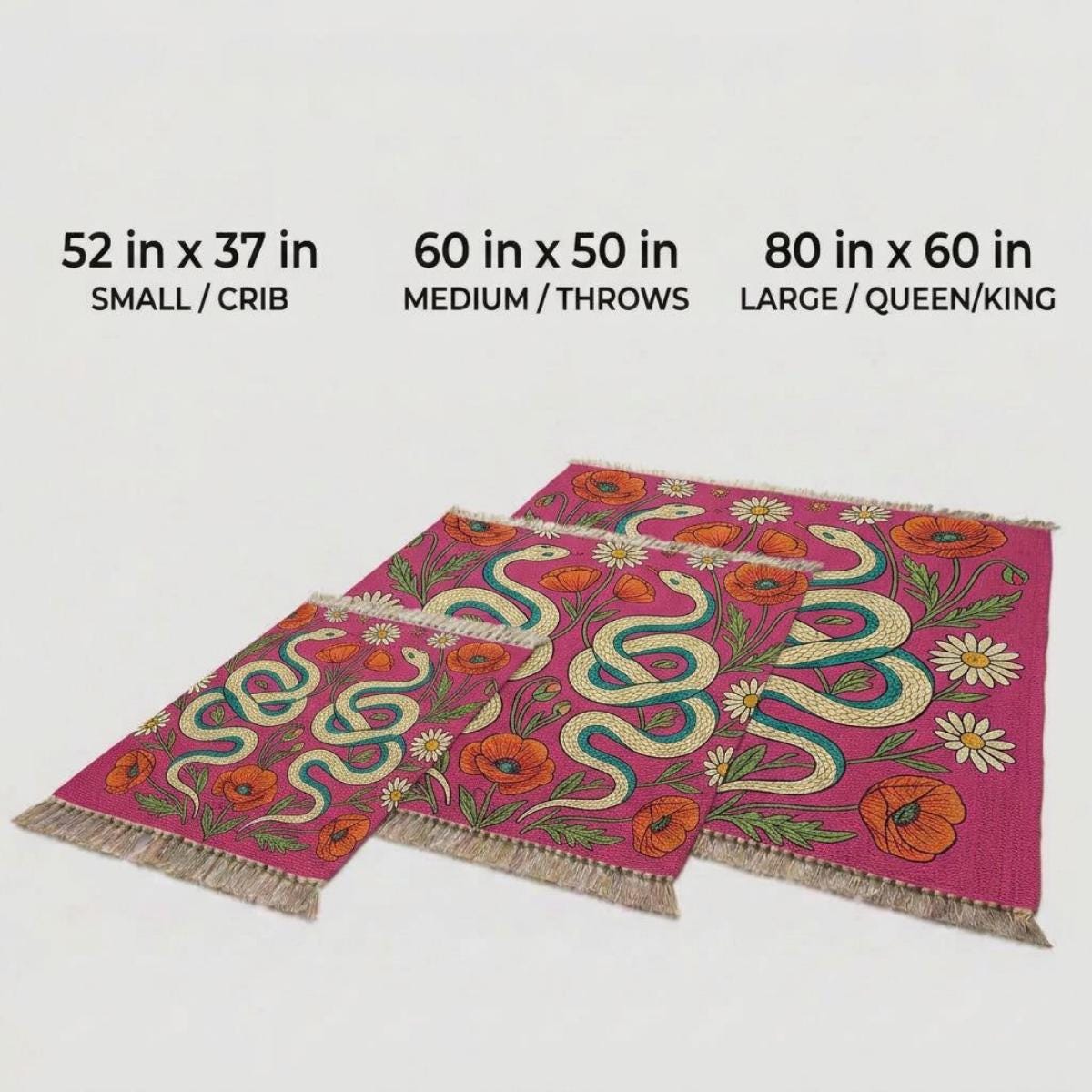 Art Deco Fan Pattern Woven Blanket | Geometric Throw, Retro Chevron Design